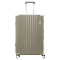 美旅箱包行李箱28英寸时尚轻便拉杆箱大容量铝框旅行箱卡其色TI1密码箱包