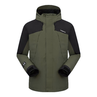 探路者（TOREAD）冲锋衣三合一套羽绒户外运动休闲登山露营防水男女款外套2024 松绿黑色 L