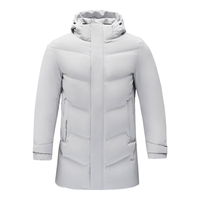 美津浓（MIZUNO）ESSENTIAL系列 男女中长款90白鸭绒羽绒服 10/原石灰 L