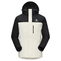 骆驼 CAMEL三合一可拆卸冲锋衣防风防水户外登山保暖外套713CAFO005 幻影黑,男女同款