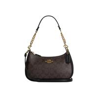 COACH 蔻驰 女士单肩包 CA548 IMAA8 深棕色老花 中号