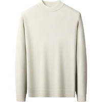 SHANSHAN杉杉纯羊毛衫男秋冬100%绵羊毛加厚保暖柔软毛衣男休闲圆领上衣 白色 S /165