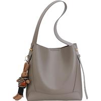 VINEY 包包女包牛皮水桶包大容量单肩包通勤腋下手提斜挎包品牌百搭高级感闺蜜实用走心 沉静泥