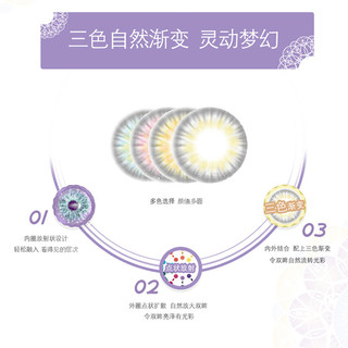 博士伦美瞳月抛少女彩色隐形眼镜蕾丝4片装 525