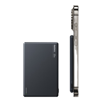 REMAX 苹果Magsafe外接电池PD20W双向快充磁吸无线充电宝超薄小巧迷你卡片式移动电源适用iPhone15/14pro