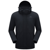 伯希和（Pelliot）【经典2.0  羽绒版】冲锋衣三合一男女24鹅绒内胆户外登山服 【男款】漫暮黑  鹅绒内胆 S 【男款】漫暮黑 | 鹅绒内胆