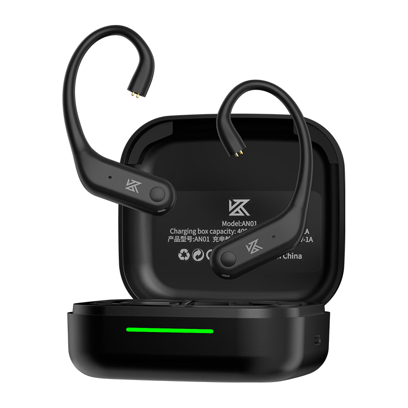 KZ AN01 LDAC解码 ANC主动降噪 黑色 真无线耳挂耳机
