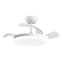 雷士 NVC Lighting风扇灯吊扇灯隐形简约北欧餐厅吸顶卧室灯具白色遥控变频定时36寸