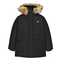 BALANCE NB24羽绒服男款秋冬鸭绒连帽毛领中长款外套 BK AMJ43358 XL