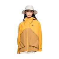 ANTA安踏张雨霏同款水壳冲锋衣丨大地之壳硬壳单层外套女防风防水登山服 【水壳2.0】蜂蜡黄/影棕色-3 M(女165)