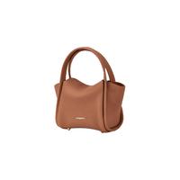 Songmont 崧 山下有松元宝包mini菜篮子秋冬系列设计师女头层牛皮手提迷你小包 金棕色