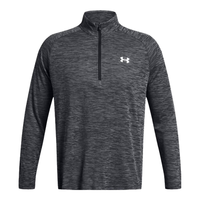 安德玛（UNDERARMOUR） Tech男子1/2拉链训练运动长袖T恤1382797 黑色001 2XL XXL