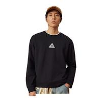 匹克运动卫衣春季宽松休闲圆领长袖上衣 黑色 X3L/190