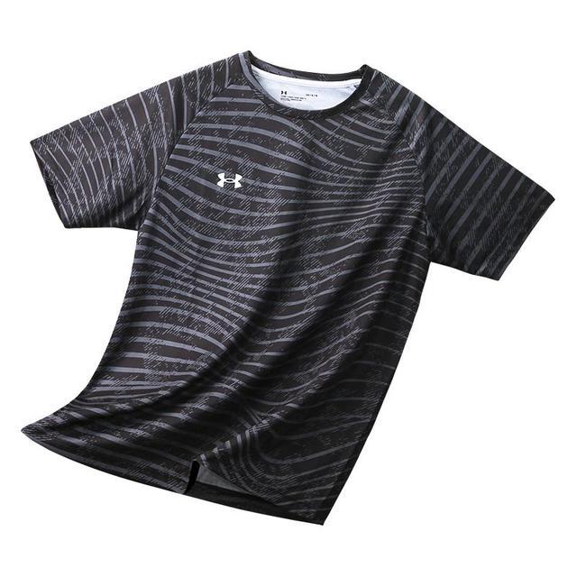 安德玛 UNDERARMOUR）男装女装 2024夏季时尚潮流运动T恤训练短袖舒适透气体恤 24500510-001 L