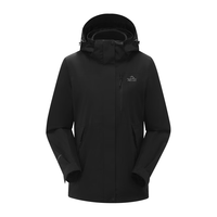 伯希和（Pelliot）【经典2.0】冲锋衣三合一硬壳防水冲锋衣冬季外套 11340105黑M 【男】曜石黑