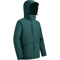 京东京造穿山甲500冲锋衣男抓绒内胆冲锋衣三合一暴雨级防水 湖绿色 3XL