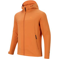 安踏（ANTA）水壳冲锋衣丨梭织加绒连帽运动外套男士春季防风防泼水开衫上衣 赤茶橙-2 XL/男180