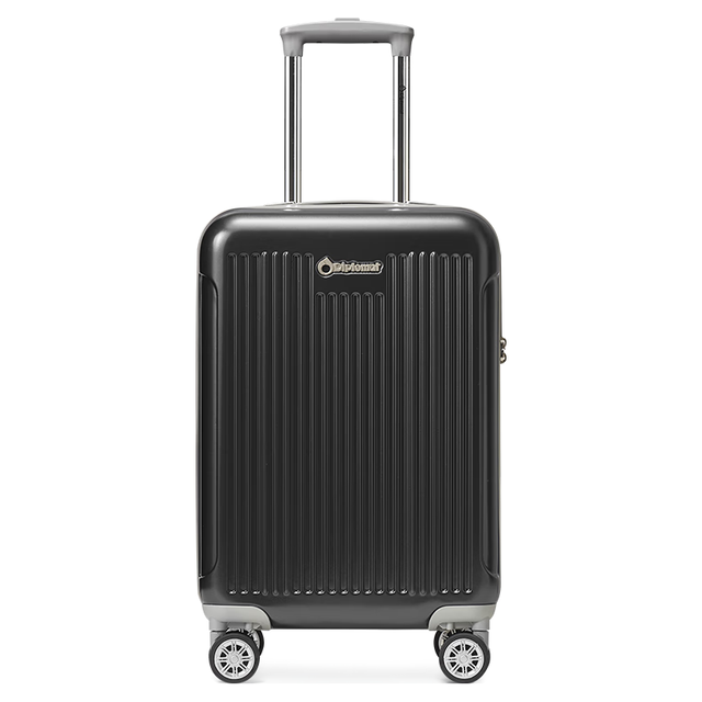 有券的上：外交官 行李箱24英寸大容量拉杆箱男扩充密码旅行箱女TC-6013TM黑