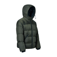 移动端、京东百亿补贴：京东京造 户外羽绒服连帽三防面包短款羽绒服男士外套 踪野绿