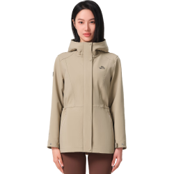 伯希和 户外软壳衣女防风保暖外套登山服秋冬季收腰运动夹克12330602黄L 黄卡其