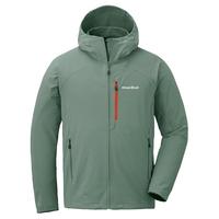 mont·bell日本2024年春季户外徒步登山防风保暖连帽软壳衣男士 GY灰色/1106708 M