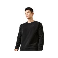 361° 加绒保暖 男式圆领长袖套头卫衣 超级黑 XL