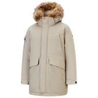 /可隆 KOLON SPORT防水羽绒服 男子露营防风毛领连帽厚鹅绒服 LHDJ4WTT97-GB 灰蓝色 4XL