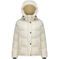 波司登（BOSIDENG）泡芙系列90绒短款羽绒服女宽松显瘦连帽防风保暖厚外套B40143116 幻境白8625 XL 175/96A 体重约140-160斤