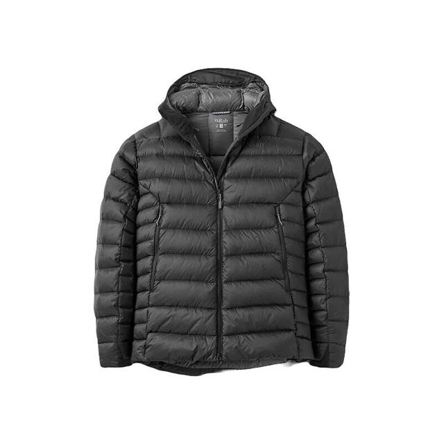 Rab 升级款秋冬男士800蓬轻量保暖鹅绒连帽羽绒服 QDB-81 黑色 重磅 L 藏蓝色