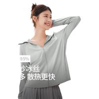 蕉下（beneunder）大码女士防晒衣夹克外套夏季轻薄透气防紫外线凉感防晒衣AL41024 远山灰 L