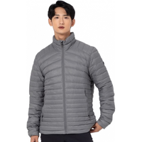 迪卡侬（DECATHLON）户外轻薄运动羽绒服男保暖短款连帽上衣 【休闲连帽】男士- 深青砖色 XL(男180/女170宽松)