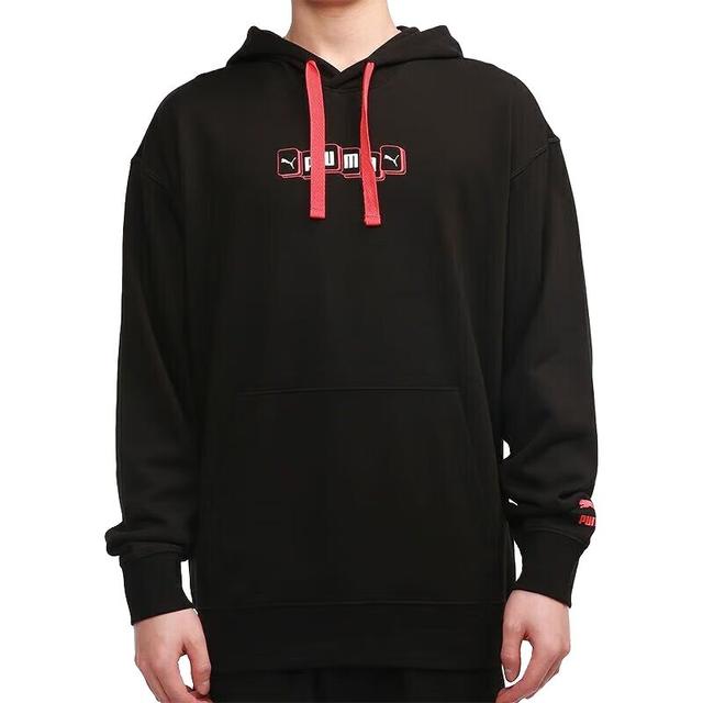 PUMA 连帽套头宽松透气跑步运动衫 531299-01 L
