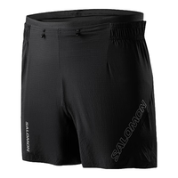 萨洛蒙（Salomon）男款 户外运动轻便透气快干跑步越野短裤 SENSE AERO 5' SHORTS 深黑色 C18700 M