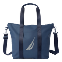 NAUTICA诺帝卡斜挎托特包男士大容量单肩背包旅行通勤笔记本电脑手提包 蓝色