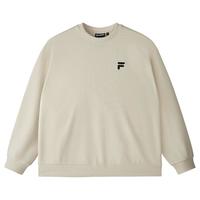 FILA FUSION斐乐潮牌款套头卫衣2024秋宽松针织长袖上衣 麦乳色-BG M 170/92A 麦乳色-BG 同款
