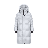 天石鹅铠甲白鹅绒羽绒服男女中大童长款冬户外东北严寒保暖2.0版G614 银桦灰色 男女同款 160