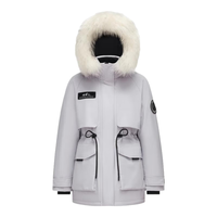 波司登（BOSIDENG）极寒鹅绒杨紫同款新年红色羽绒服女收腰毛领短款厚外套B40142312 冰花白9BM1 M 165/88A 体重约120-140斤