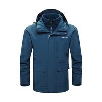 伯希和冲锋衣男女三合一抓绒外套防风防水户外登山服 【男款】钴蓝色 L
