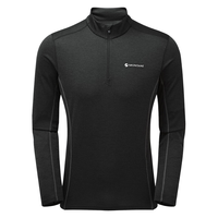MONTANE盟泰恩 DART ZIP NECK 户外速干衣男圆领透气除臭登山徒步衫 BLACK 黑色 M