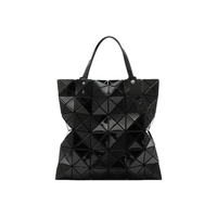ISSEY MIYAKE 三宅一生 LUCENT系列 女士单肩托特包 AG053 亮面黑色 中号