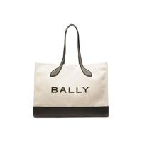 Bally/巴利女士BAR  ON EW系列织物配皮手提包托特包