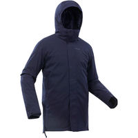 迪卡侬男士冬季徒步保暖派克大衣黄褐色L-4717514