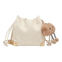 稻草人包包女士秋冬单肩包百搭时尚通勤女包小众斜挎包水桶包