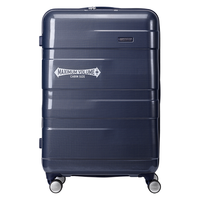 美旅圆鼓箱旅行箱女登机箱男复古大容量行李箱住校NK6 蓝色格 24英寸