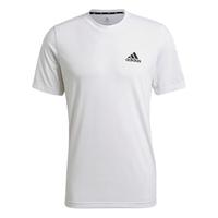adidas阿迪达斯官方男装速干薄款健身运动上衣圆领短袖T恤GT5558 白/黑色 A/M