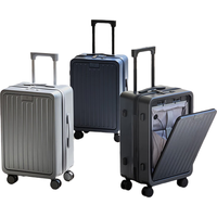 京东京造 一键开行李箱Lite 拉杆箱登机箱旅行箱 石墨灰 20英寸