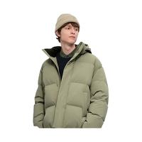 FILA FUSION斐乐潮牌羽绒服男2024冬季休闲宽松连帽保暖外套 深褐卡其色-DK L 175/96A 175/96A/L