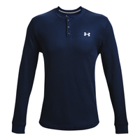 安德玛(UNDERARMOUR)秋冬DFO Waffle Henley男训练运动长袖T恤1302356 学院蓝408 L