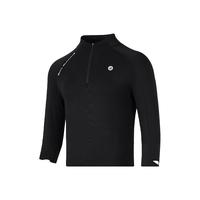 必迈运动跑步训练长袖T恤魔方保暖亲肤弹力透气打底上衣男