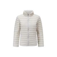 迪卡侬（DECATHLON）羽绒服短款轻薄薄外套户外运动保暖内胆FOR1 TREK100 女款-珍珠白 S